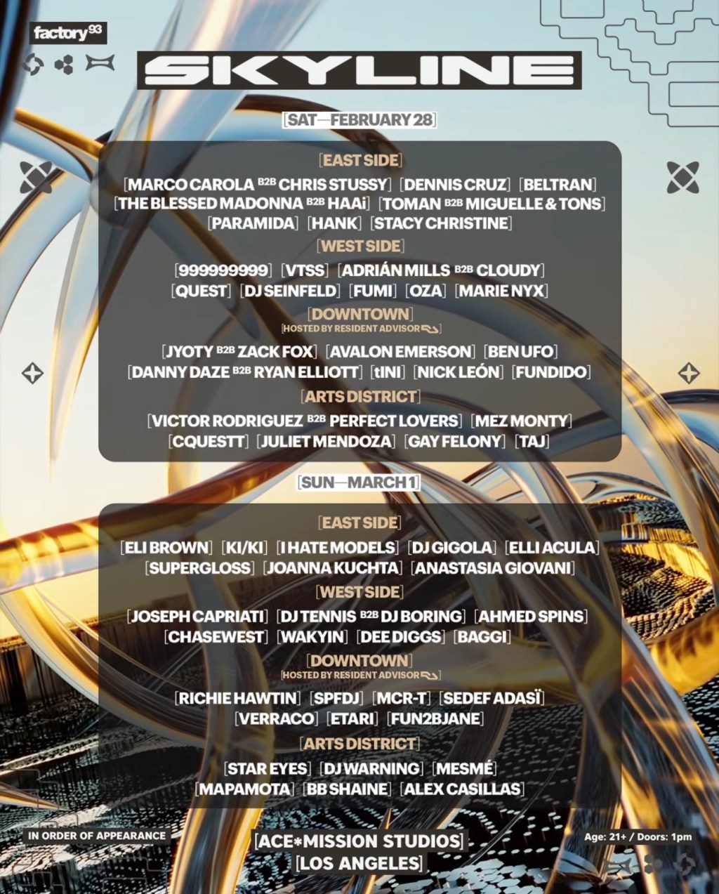 Skyline LA 2026 lineup