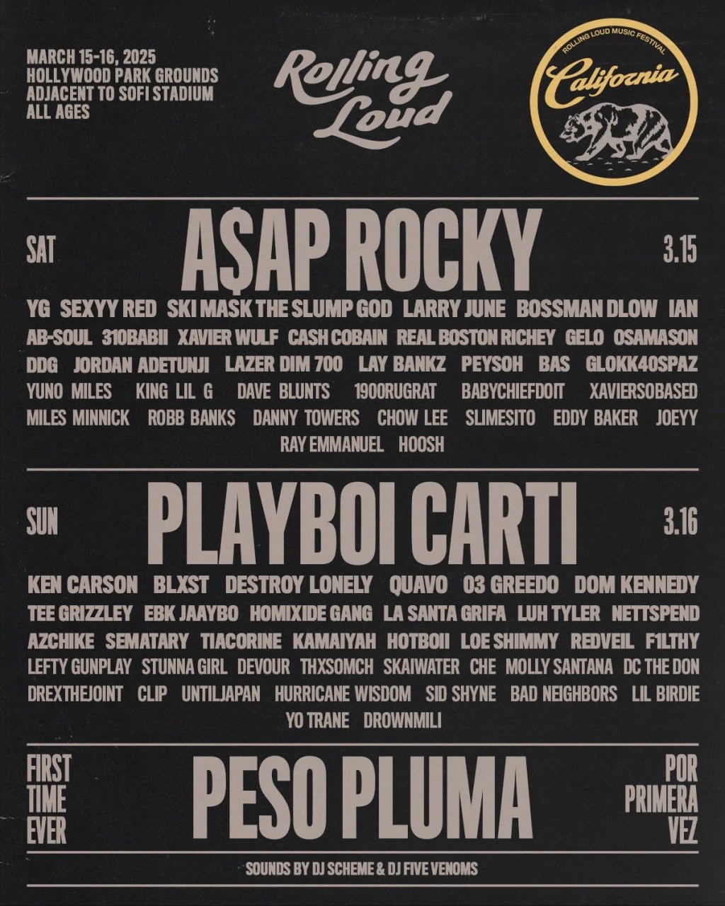 Rolling Loud California 2025 lineup