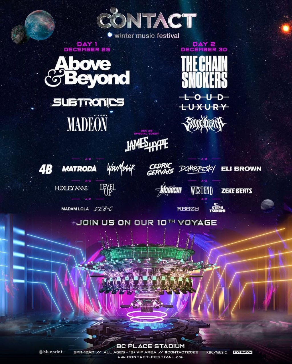 Contact Festival 2022 lineup