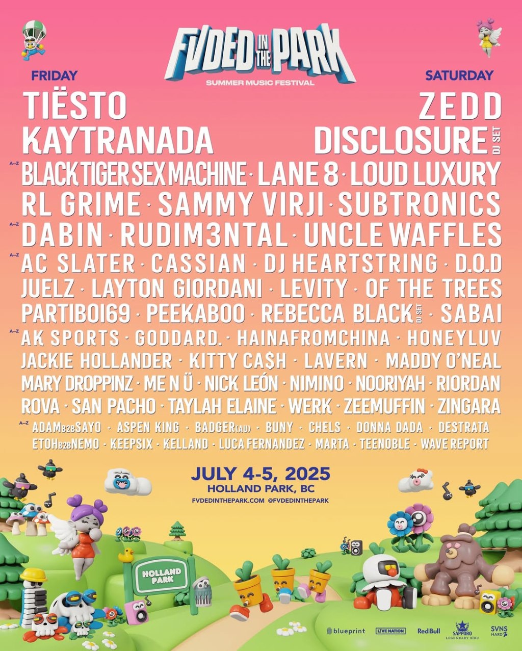 FVDED in the Park 2025 lineup